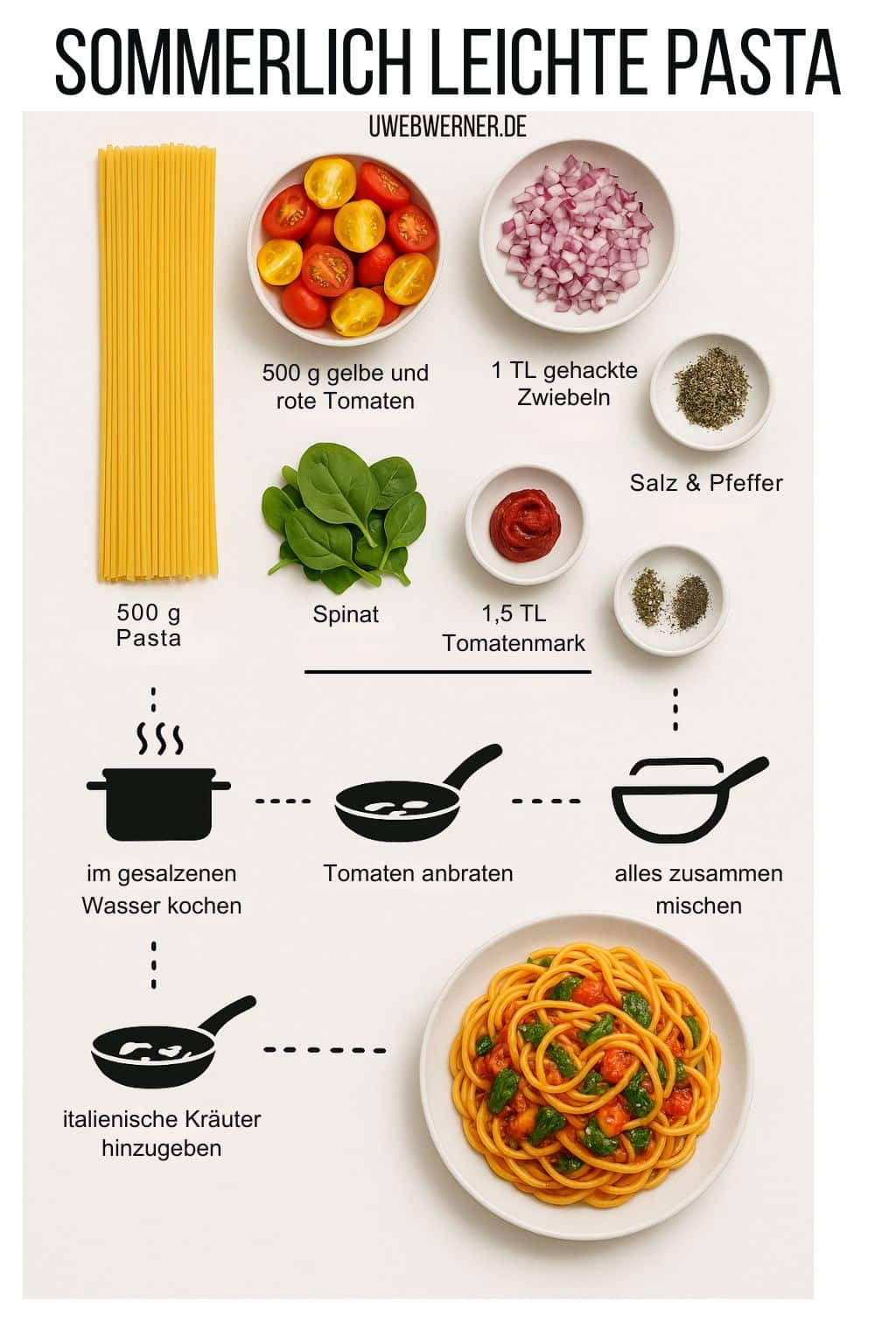 sommerlich leichte pasta