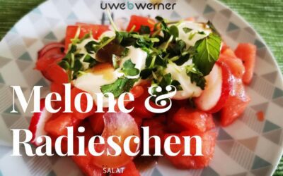Melonen Radieschen Sommer Salat
