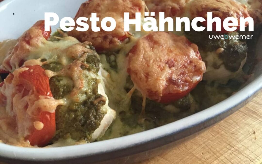 Rezept für Pesto Hähnchen überbacken