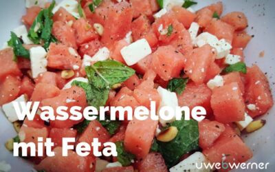 Wassermelone Salat mit Feta