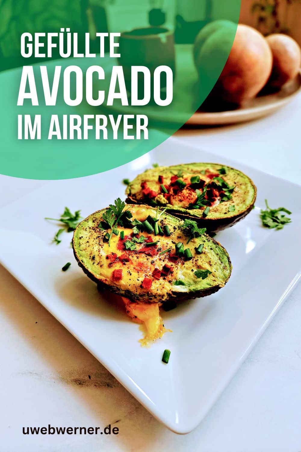 Gefüllte Avocado im Airfryer
