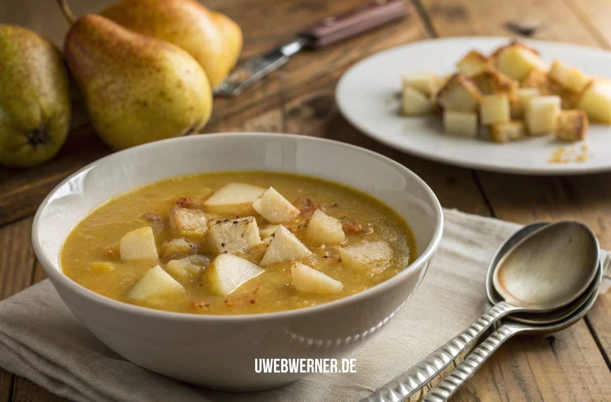 Rezept für Pastinaken-Birnen-Suppe 4 pastinaken birnen suppe