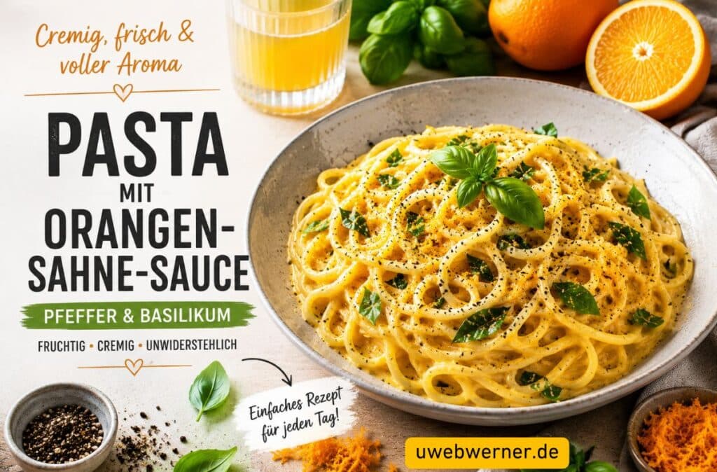 Pasta in Orangen-Sahne-Sauce 3 orangen pasta