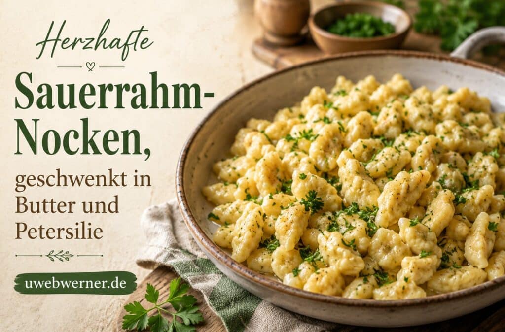 Sauerrahm-Nocken: Cremig und herzhaft 1 sauerrahm-nocken: cremig und herzhaft