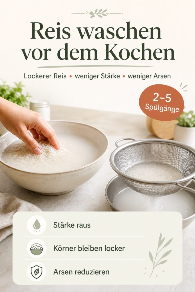 Reis waschen vor dem Kochen: Warum das wichtig ist 5 reis waschen für bessere ergebnisse